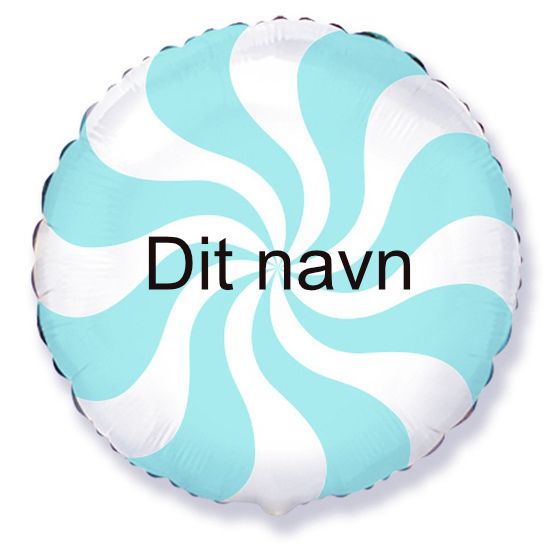 Ballon Med Dit Navn Rund Lollipop Lyserød