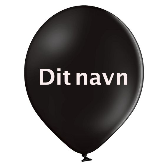 Ballonner Med Navn Sort 200 stk.