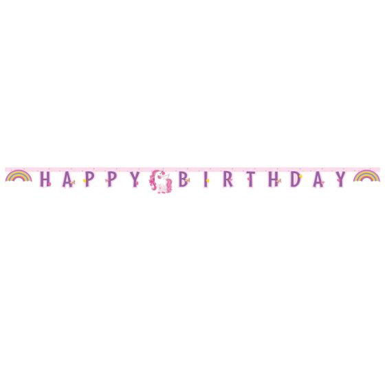 Regnbue Unicorn Happy Birthday Banner