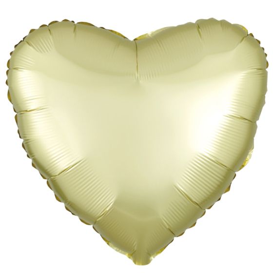 Folie Hjerte Ballon Satin Pastel Guld