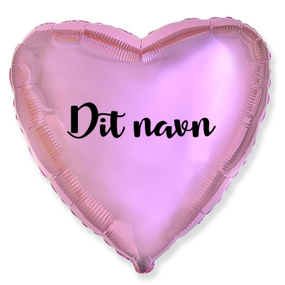 Ballon Med Dit Navn Hjerte Rose