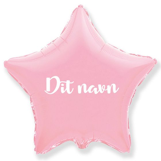 Ballon Med Dit Navn Stjerne Pink