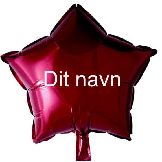 Ballon Med Dit Navn Stjerne Vinrød