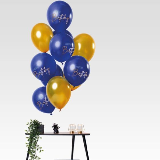 Ballon Buket Sæt Blå HBD