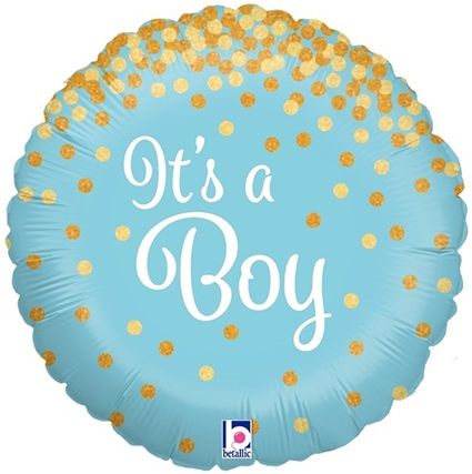 It´s a boy pastel blå folieballon