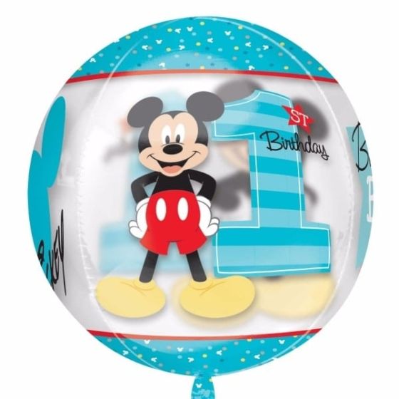 Rund Mickey 1st Birthday Ballon