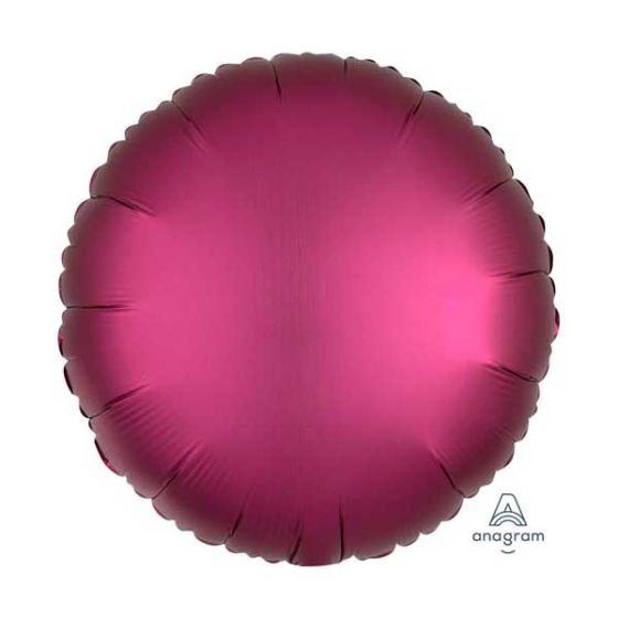 Rund Satin Burgundy Folieballon