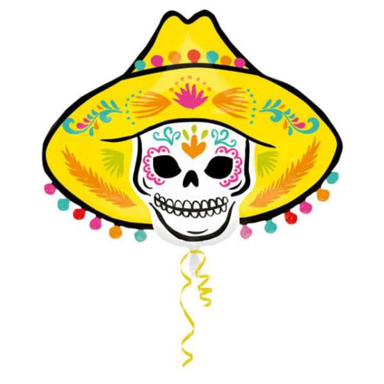 Sombrero Skull Folie Ballon