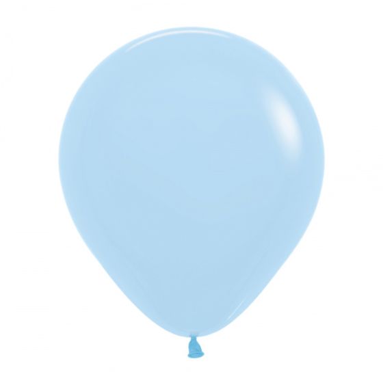 Pastel Matte Lyseblå Stor Ballon