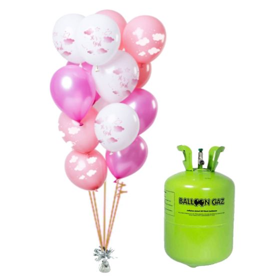 Helium Og Balloner Sæt It’s A Girl