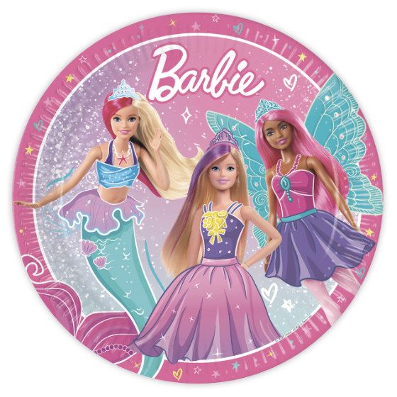 Papirtallerkener - Barbie