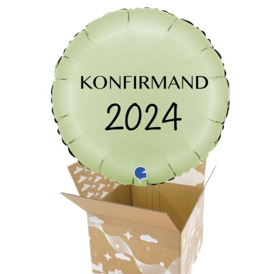 Send En Ballon Konfirmand 2024 Satin Oliven