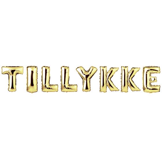 Tillykke Balloner Sæt Guld