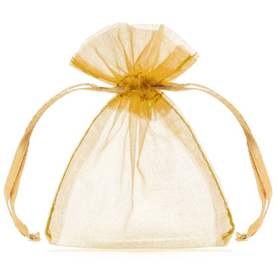 Organza Poser Guld 10 cm.