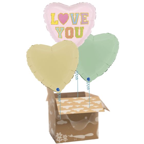 Send Ballonbuket Love Pastel