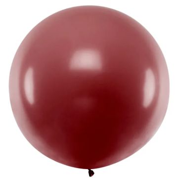 Kæmpe Latex Ballon Vinrød 100 cm.