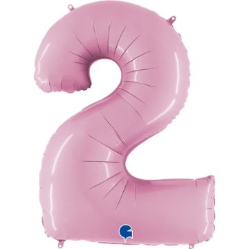 2 Tal Folie Ballon Pastel Pink