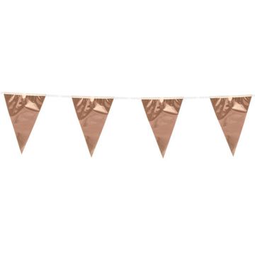 Vimpel Flagguirlande Metallic Rose Guld 10 m.