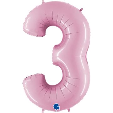 3 Tal Folie Ballon Pastel Pink