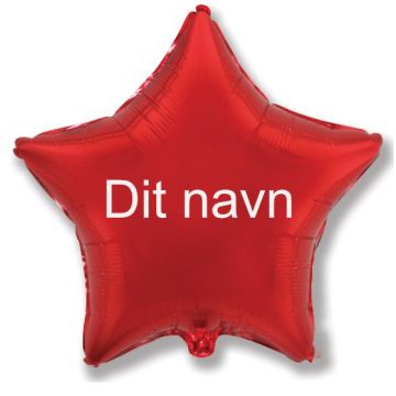 Ballon Med Dit Navn Stjerne Rød