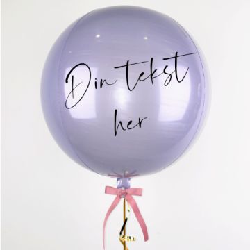 Send ballon m. din tekst ORBZ pastel lilla