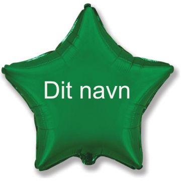 Ballon Med Dit Navn Stjerne Grøn