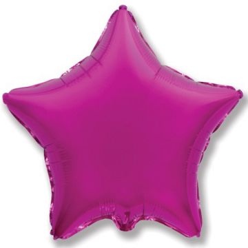 Folie Stjerne Ballon Fuchsia