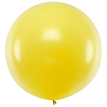 Kæmpe Latex Ballon Gul 100 cm.