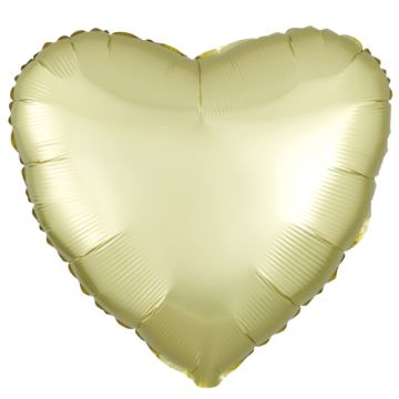 Folie Hjerte Ballon Satin Pastel Guld