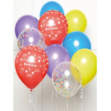 Ballon Buket KIT Happy Birthday Mix