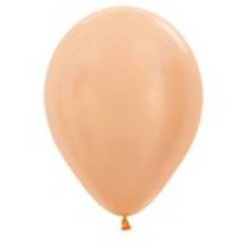 Satin Perle Fersken Balloner 25 stk. 12 cm.