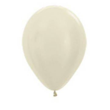 Satin Perle Ivory Balloner 25 stk. 12 cm.