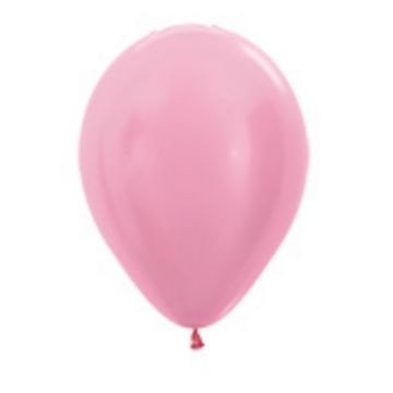 Satin Perle Pink Balloner 25 stk. 12 cm