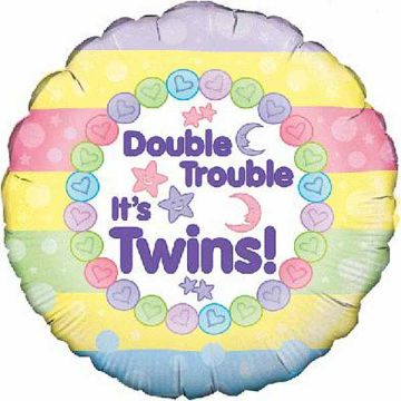 Folie Ballon Double Trouble It Is Twins