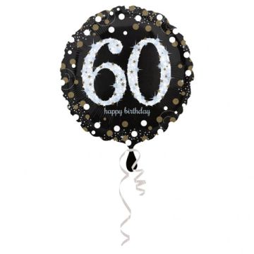 Folie Ballon Happy Birthday 60 Sort