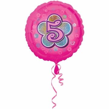 Folie Ballon Pink Med 5 Tal