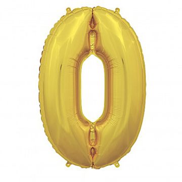 0 Tal Folie Ballon Guld 66 cm.