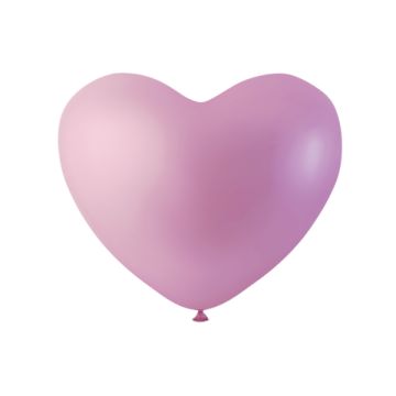 Latex Hjerte Ballon Pink 25 cm. 25 stk.