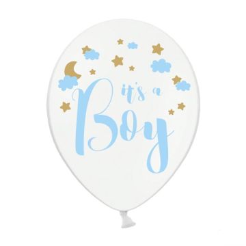 It Is A Boy Hvid Ballon 30 cm.