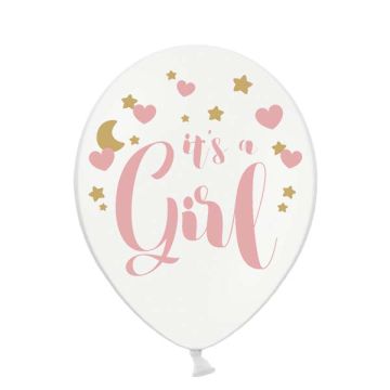 It Is A Girl Hvid Ballon 30 cm.