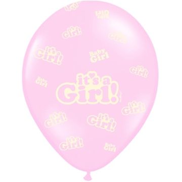 It Is A Girl Lyserød Ballon