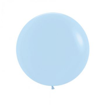 Kæmpe Latex Ballon Pastel Matte Blå 60 cm.