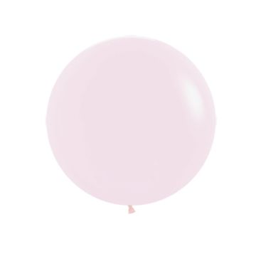 Kæmpe Latex Ballon Pastel Matte Lyserød 60 cm.