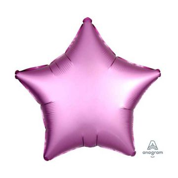 Folie Stjerne Ballon Satin Flamingo Pink