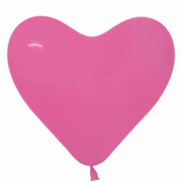 Latex Hjerte Ballon Fashion Fuchsia 40 cm.