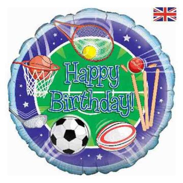 Folie Ballon Happy Birthday Sport