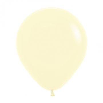 Stor Latex Ballon Pastel Matte Gul 45 cm.