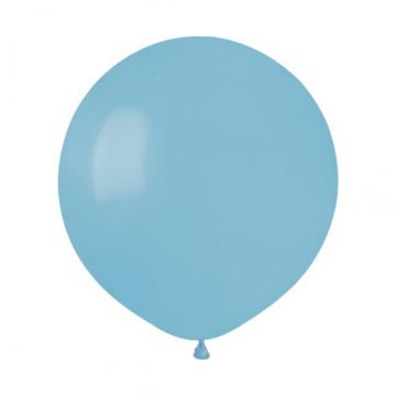 Stor Latex Ballon Pastel Lyseblå 48 cm.