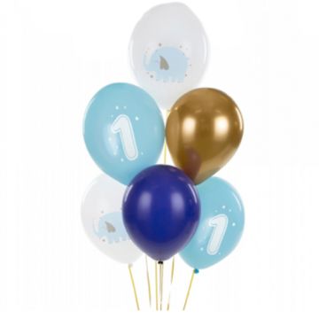 Ballon Buket KIT 1 År Blå