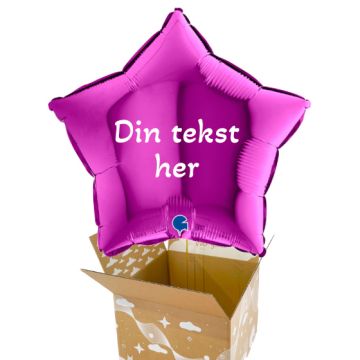 Send En Ballon Med Din Tekst Pink Regnbue